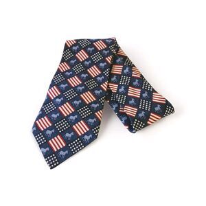 The "DEMOCRAT" 1995,RM-Style Tie,Stars And Stipes, Donkey, Necktie
